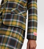 Checked wool-blend blazer