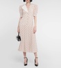 Polka dot silk maxi dress