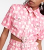 Printed cropped jacket