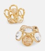 Flower clip-on earrings