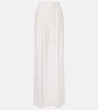 Bridal Lampo silk chiffon wide-leg pants