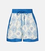 Pia printed high-rise shorts