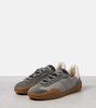 Bars suede and leather sneakers