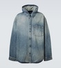 Hooded denim overshirt