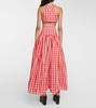 Vichy gingham cutout crop top