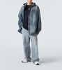 Hooded denim overshirt