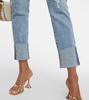 Cuffed straight jeans