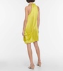 Halterneck satin minidress