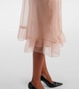 Ruffled silk organza minidress
