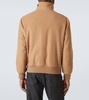 Padded shearling-trimmed cashmere blouson