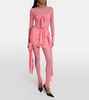 Ruched jersey mini skirt