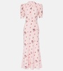 Embellished silk midi dress