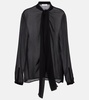 Tie-neck georgette blouse