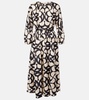 Nina silk twill maxi dress