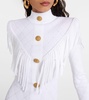 Fringed knit minidress 