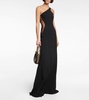One-shoulder cady maxi dress
