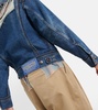 x Pendleton distressed denim jacket
