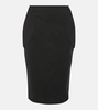 Ruched pencil skirt