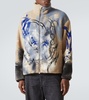 Teddy jacquard fleece zip-up jacket