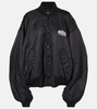 Paris satin varsity jacket
