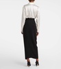 Ridente pleated cady maxi skirt 