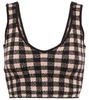 Argia checked crop top