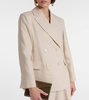 Laura double-breasted linen blazer 