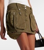 Cotton twill miniskirt
