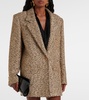 Oversized tweed lamé blazer