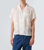 Skiers linen bowling shirt