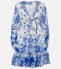 Tie-detail silk minidress