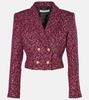 Sequined cropped tweed blazer