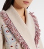 Bandana cashmere jacquard wrap cardigan