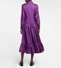 Yard silk satin shirt dress