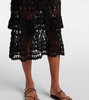 Elsie crochet cotton midi skirt