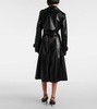 Faux leather trench coat