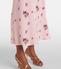 Embellished silk midi dress