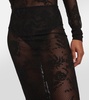 Floral mesh maxi skirt