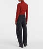 Balloon mid-rise barrel-leg jeans