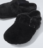 Boston 1774 shearling-lined suede mules