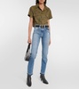 Girlfriend mid-rise straight jeans