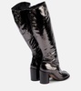 Tabi patent leather knee-high boots