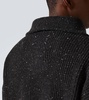 Linen and wool half-zip sweater