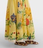 Dahlia floral linen-blend maxi dress