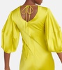 Deep V-neck satin maxi dress