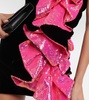 Strapless embellished minidress