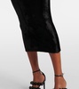 Velvet midi dress