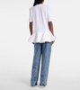 Peplum cotton jersey T-shirt 
