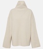 Ribbed-knit wool turtleneck sweater