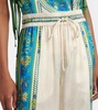 Vivianna printed high-rise wide-leg pants